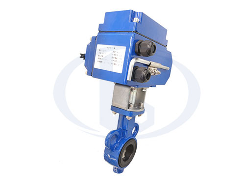 小口徑電動(dòng)對(duì)夾蝶閥