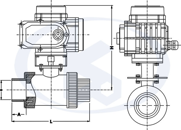 電動(dòng)PP球閥外形尺寸