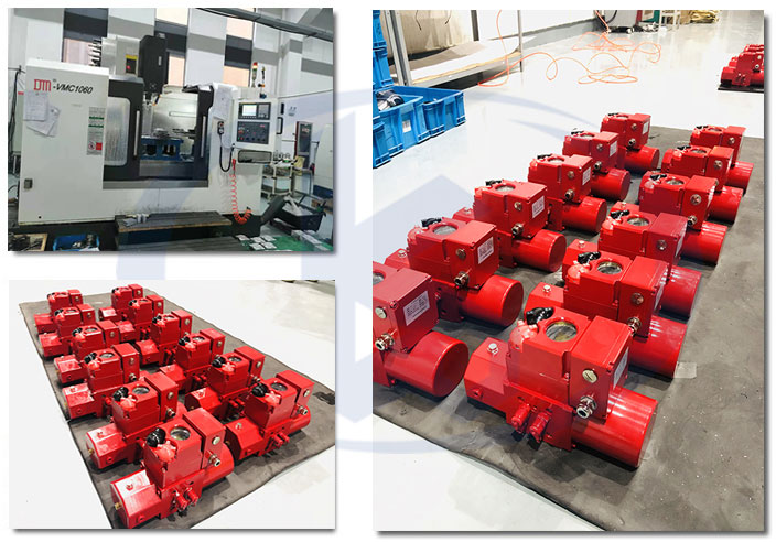 螺旋擺動杠電液執(zhí)行器車間一角