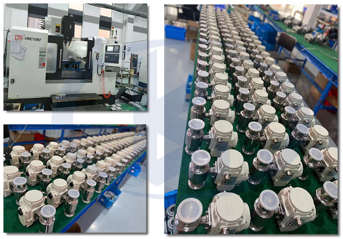 電動(dòng)衛(wèi)生級(jí)球閥車間一角