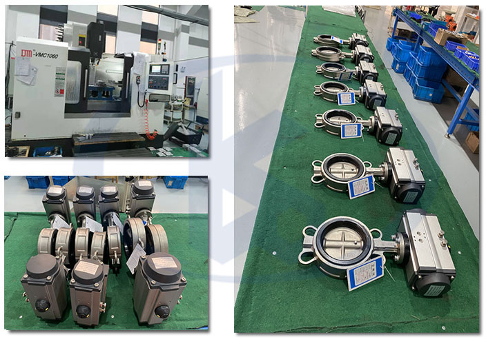 氣動(dòng)中線蝶閥車間一角